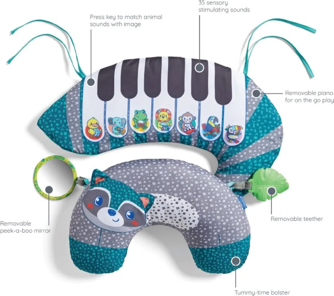 Infantino Grow With Me 3-in-1 Piano Buiktrainer - Blauw/Grijs - afbeelding 6 van 6