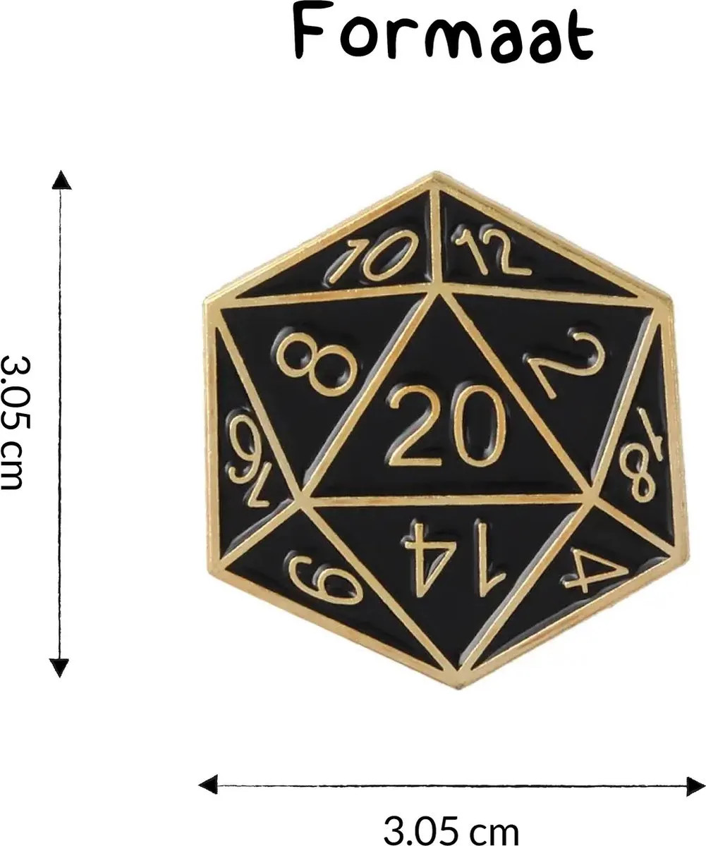Lapi Toys Dungeons & Dragons Pin - Metaal - Zwart/Goud
