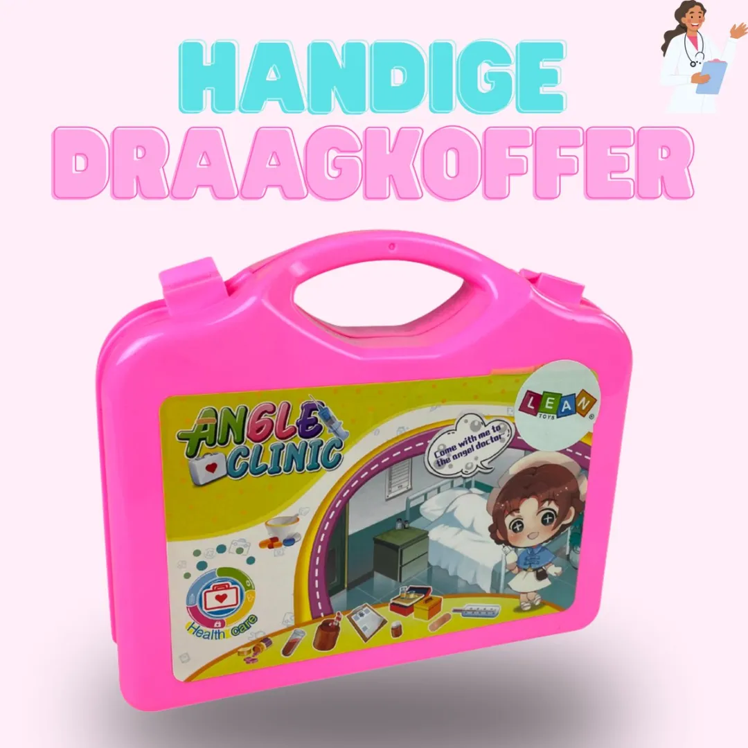 LeanToys Kinder Dokterset Roze - Stethoscoop + E-Book
