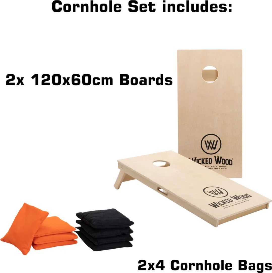 Wicked Wood Cornhole Set ACL Comp - 120x60cm Beige