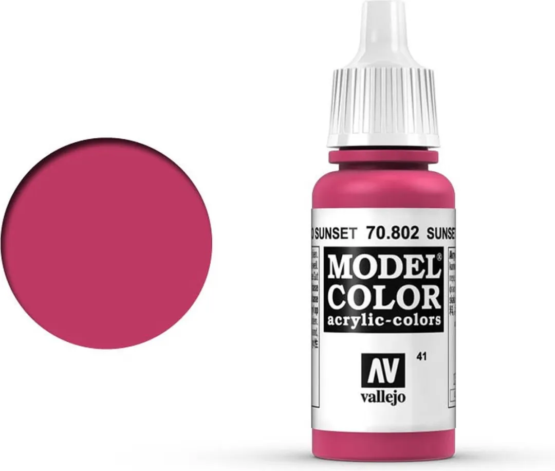 Vallejo Model Color Sunset Red Acrylverf 17ml