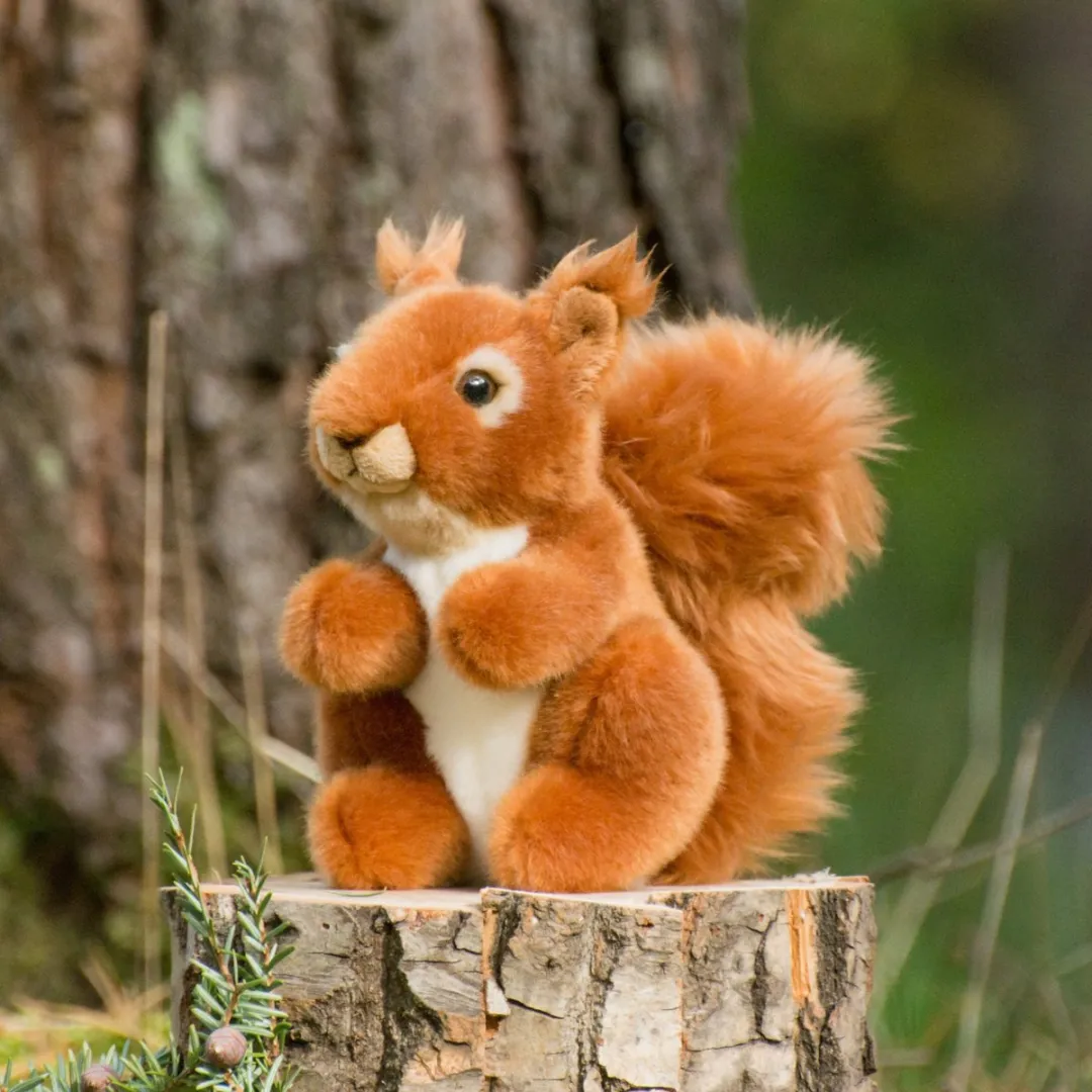 Teddy Hermann Knuffel Eekhoorn - Rood - 14cm