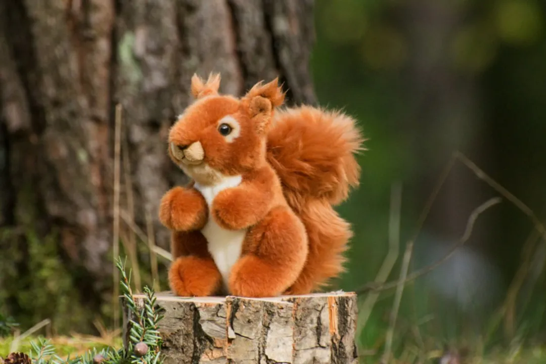 Teddy Hermann Knuffel Eekhoorn - Rood - 14cm