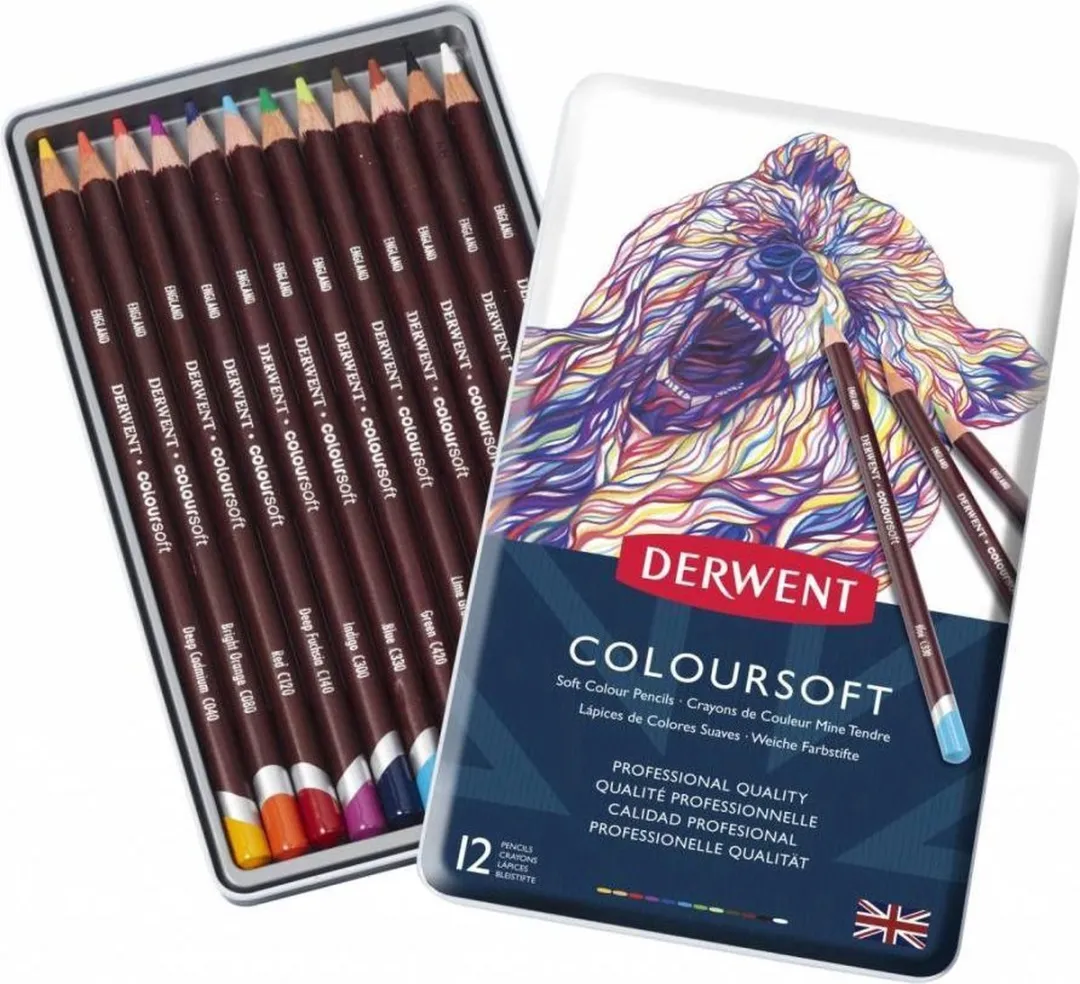 Derwent Coloursoft Potloden 12 Stuks - Multi