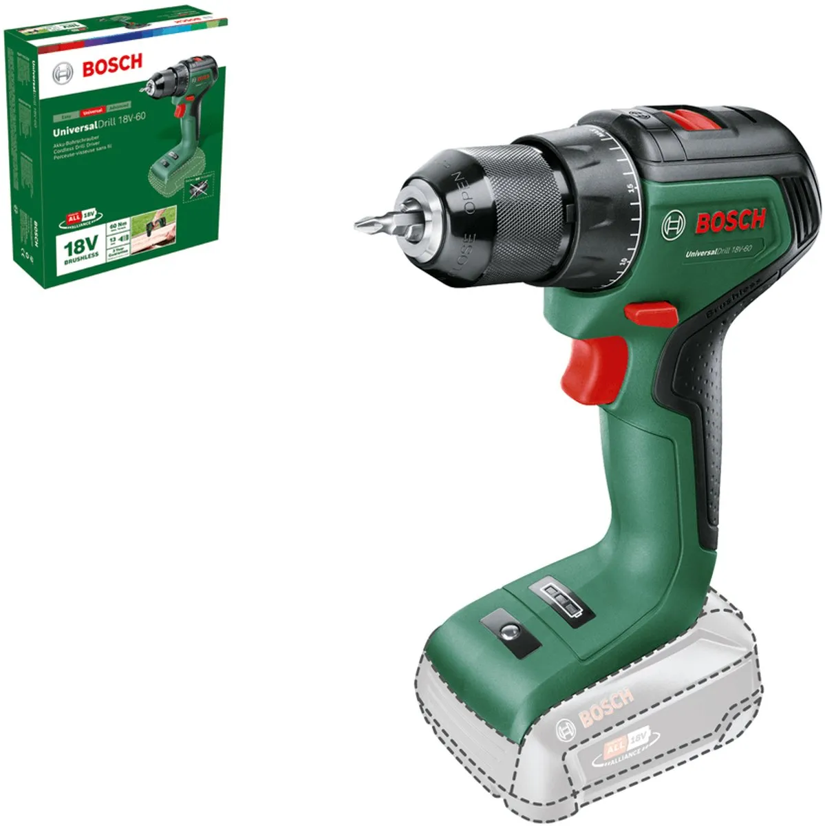 Bosch UniversalDrill 18V-60 Accuboormachine 06039D7000