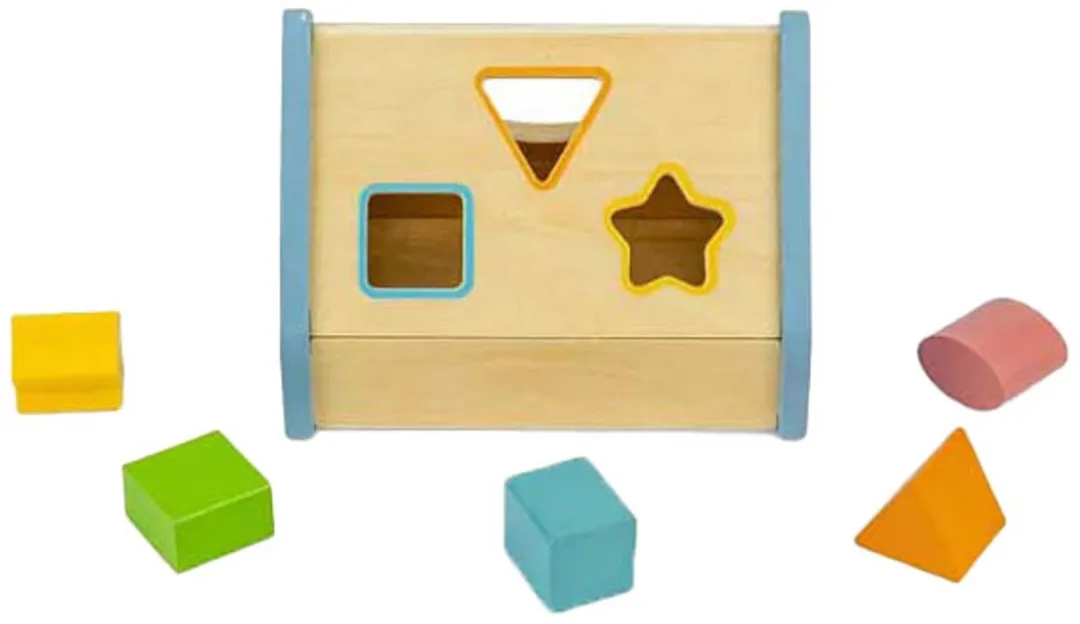 BIGJIGS Houten Vormenstoof Huisje 37065 - Multicolor