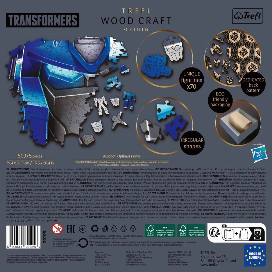 Trefl Houten Puzzel Optimus Prime 5005 Stuks