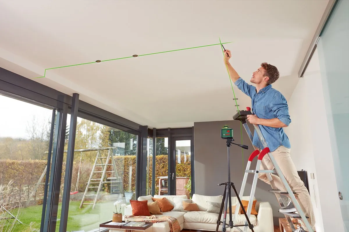 Bosch AdvancedLevel 360° Lijnlaser - Set met statief en batterijen - Groen/Zwart