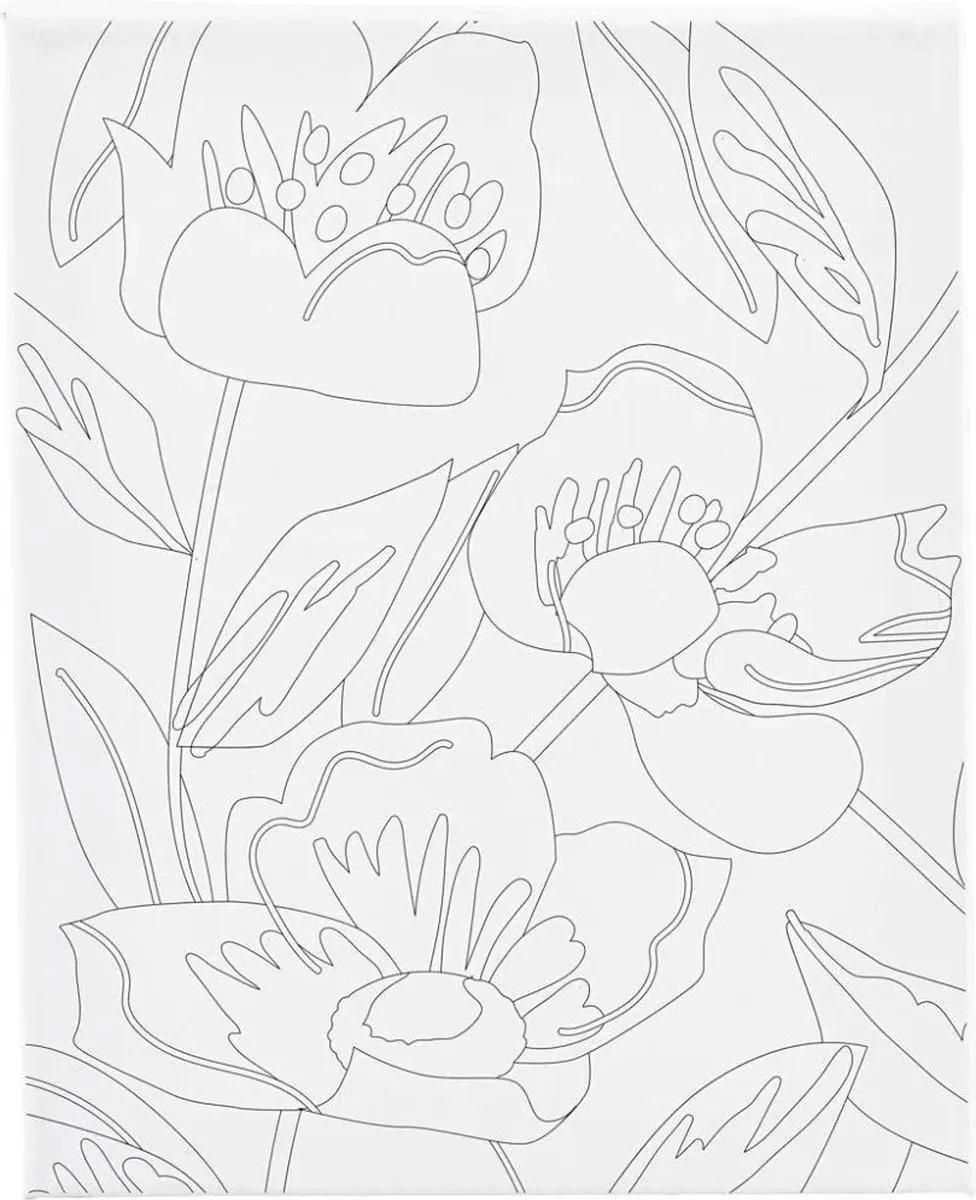 Creativ Company Schildercanvas Klaproos 24x30cm