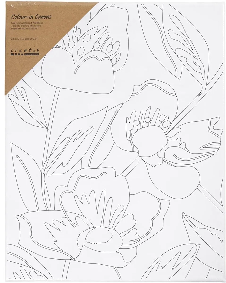 Creativ Company Schildercanvas Klaproos 24x30cm - Multicolor
