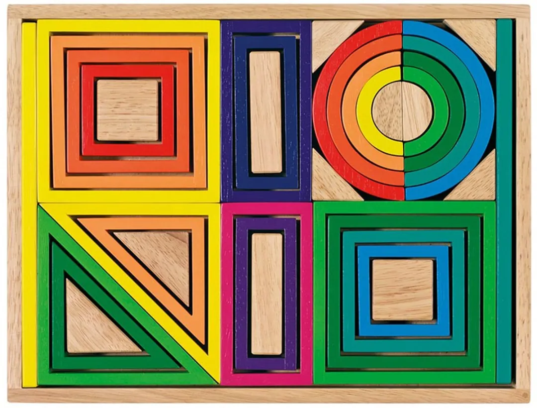 Goki Rainbow Building Bricks 38 Stuks - Multicolor