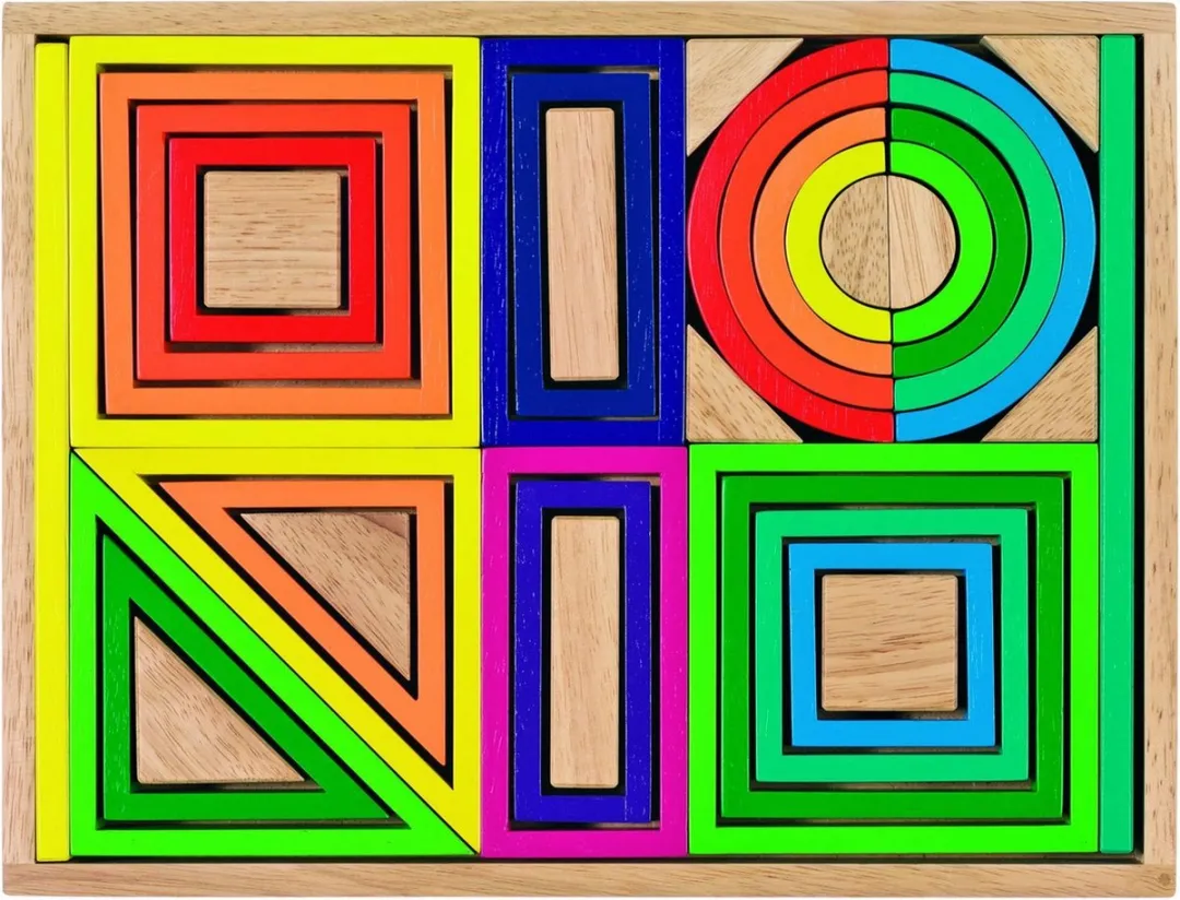 Goki Rainbow Building Bricks 38 Stuks