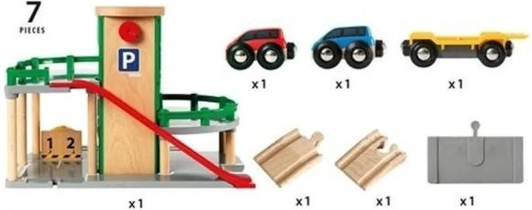 BRIO Parkeergarage 33204 - 7 Stuks - Groen