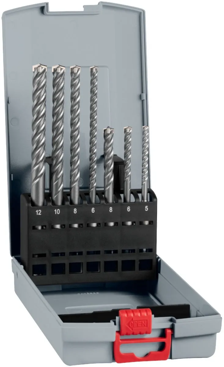 Bosch PRO SDS plus-5X Boorhamerset 7-delig - 5/6/8/10/12mm - afbeelding 6 van 6