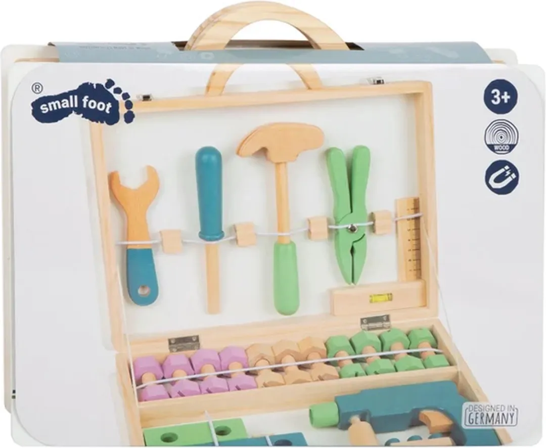 Small Foot Houten Gereedschapskoffer Nordic 43-delig - Multicolor - afbeelding 6 van 6