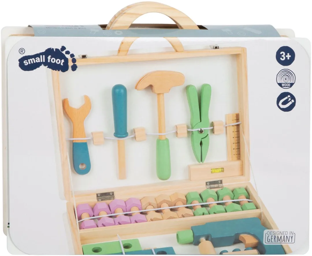 Small Foot Houten Gereedschapskoffer Nordic 43-delig - Multicolor
