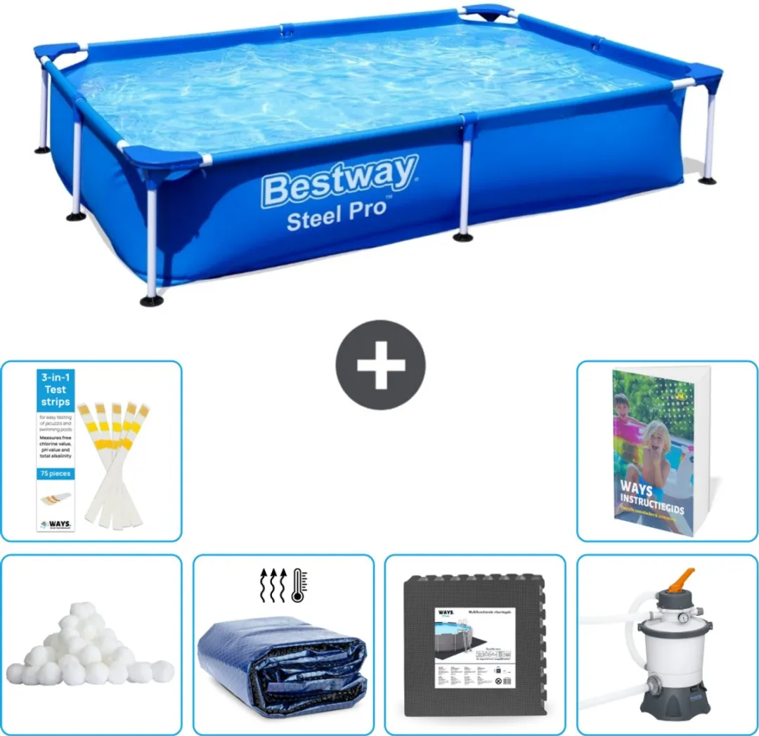 Bestway Steel Pro Zwembad 221x150cm Blauw