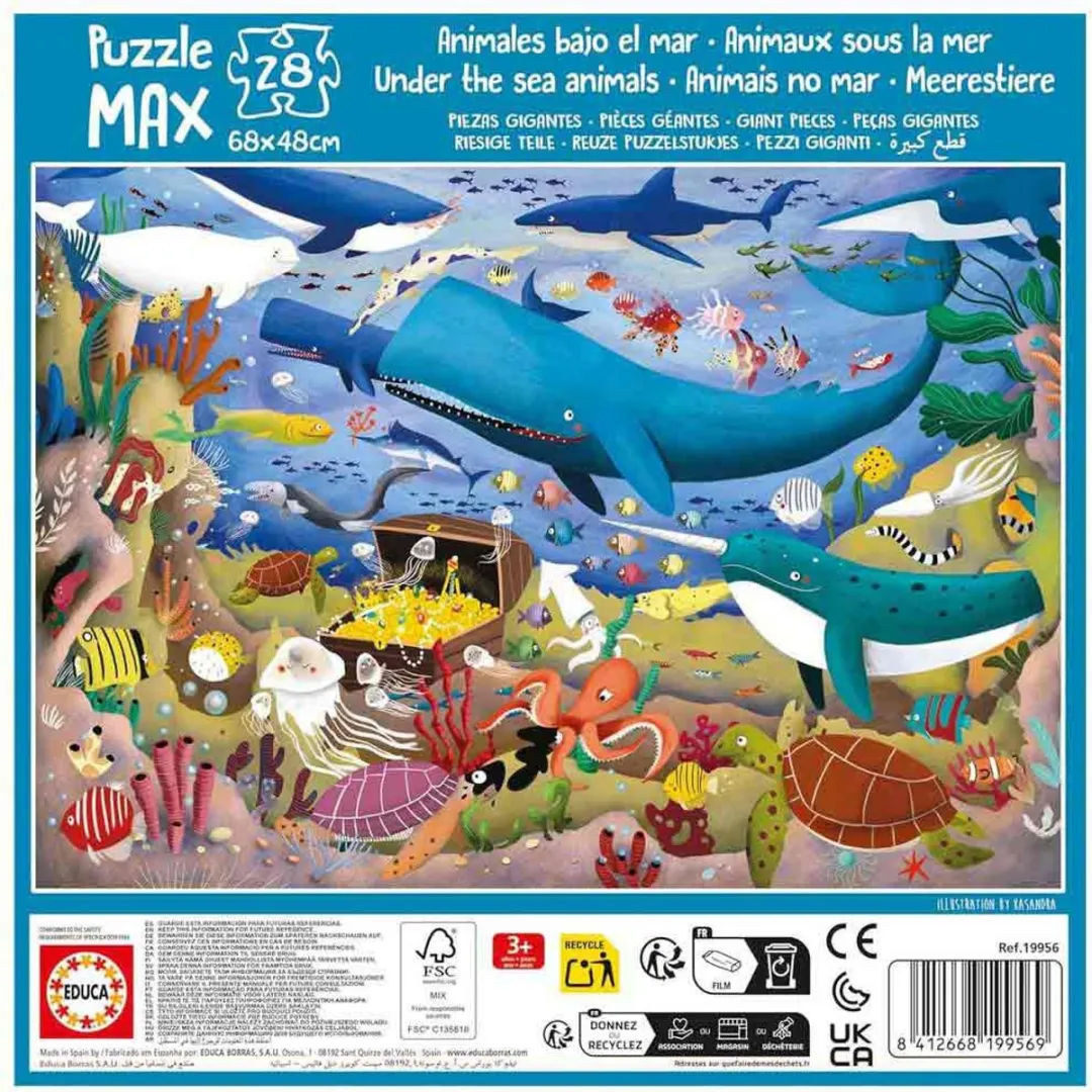 Educa Dieren Onder De Zee Max Puzzel 28 Stuks - Multicolor