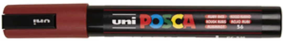 Posca PC-5M Verfstiften - Robijnrood - 6 Stuks
