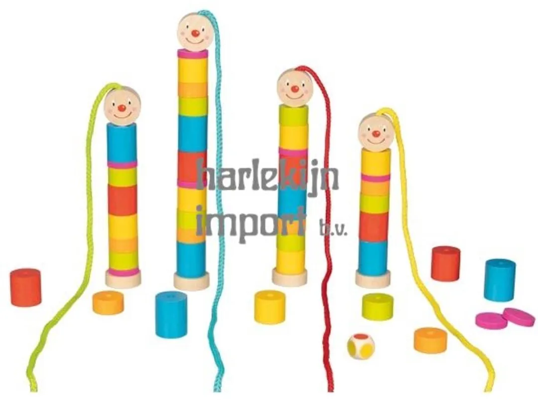 Goki Rijgspel Kleine Rupsen 57-delig - Hout/Textiel - 3+
