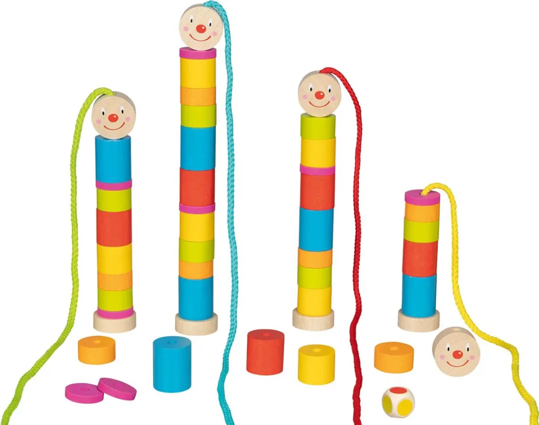 Goki Rijgspel Kleine Rupsen 57-delig - Hout/Textiel - 3+