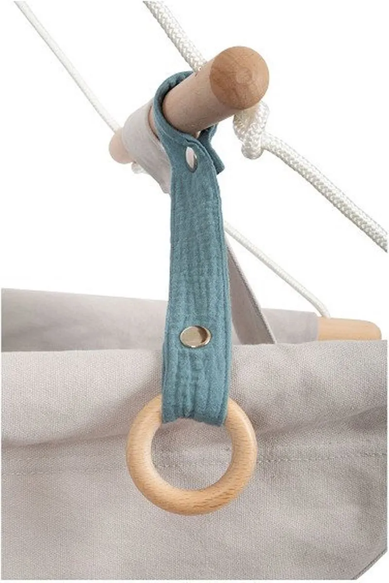 Small Foot Houten Babyschommel Zeekust - Petrol/Blauw