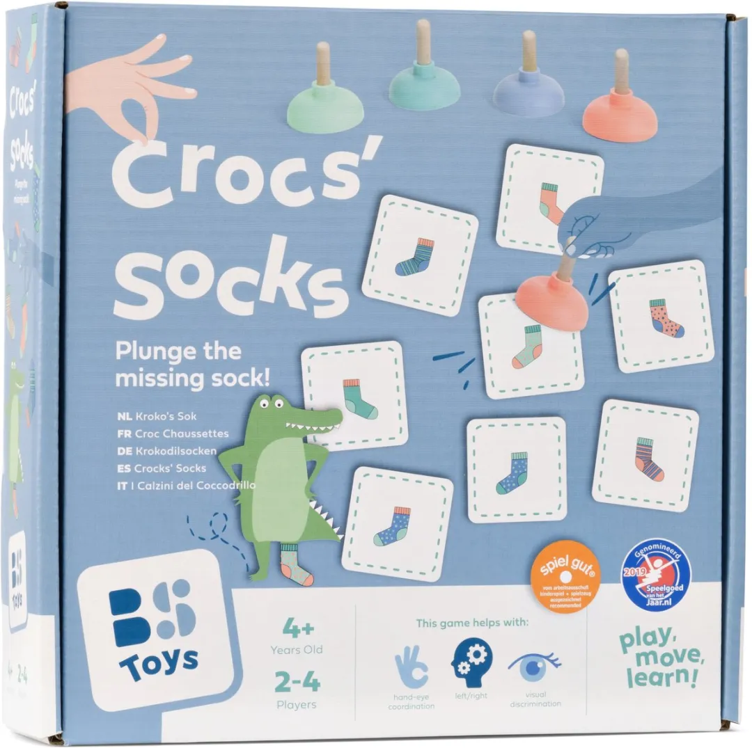 BS Toys Crocs’ Socks! Kinderspel - 52-delig - Multicolor