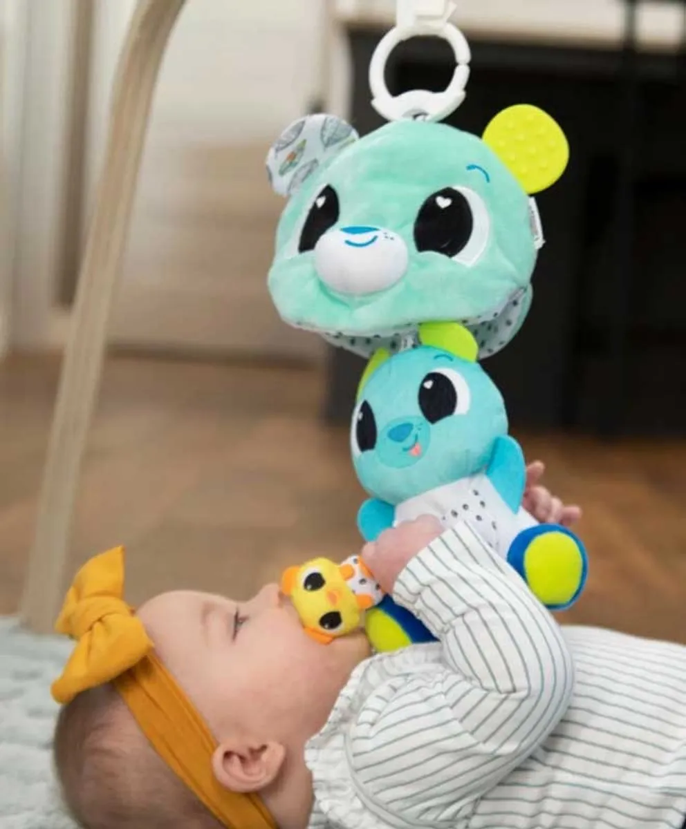 Lamaze 3-in-1 Verrassingsbeer Grijpspeelgoed - Turquoise/Wit
