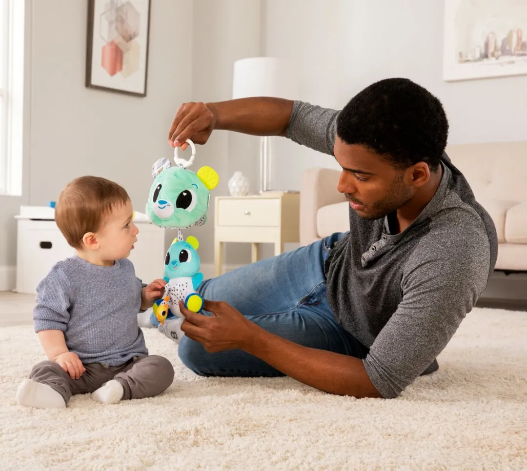 Lamaze 3-in-1 Verrassingsbeer Grijpspeelgoed - Turquoise/Wit