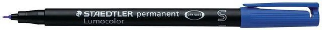 STAEDTLER Lumocolor 313 Permanent Viltstift - Blauw - 10 Stuks