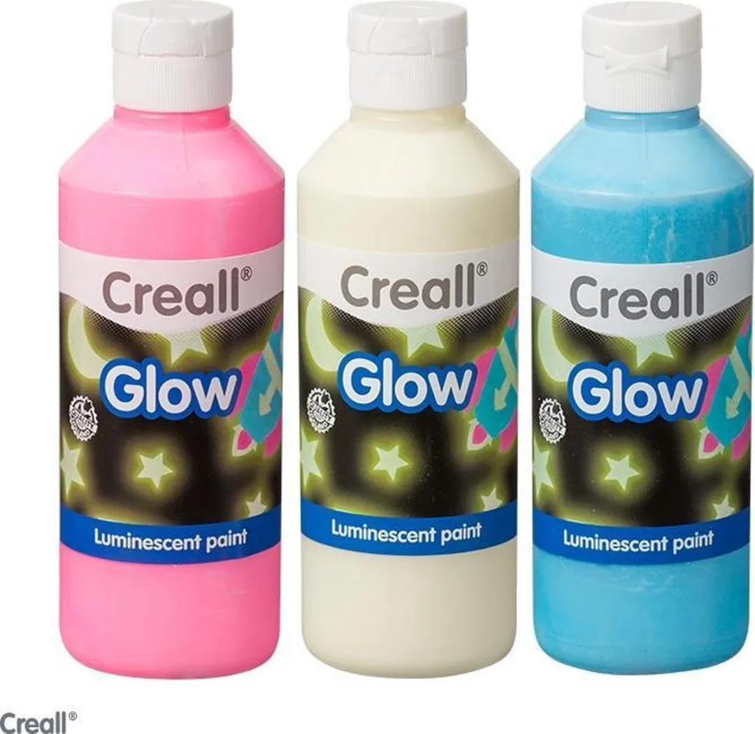 Creall Glow Verf Multicolor - 3x 250ml