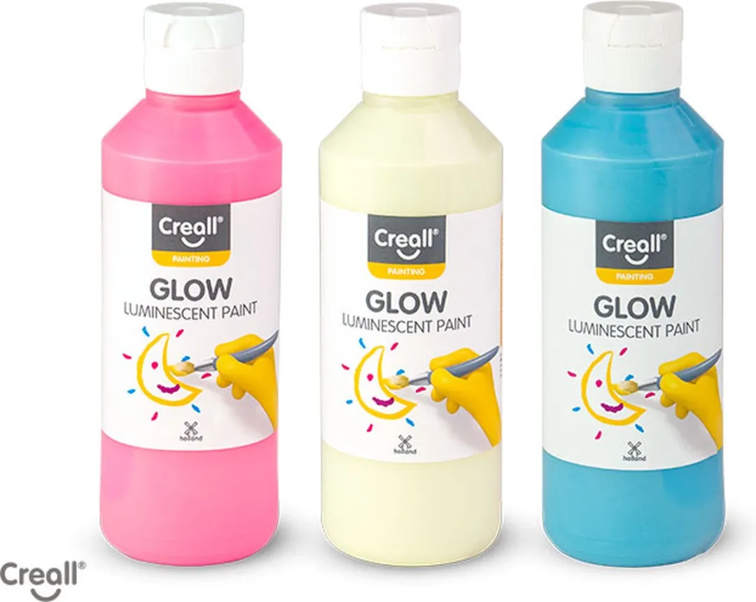 Creall Glow Verf Multicolor - 3x 250ml