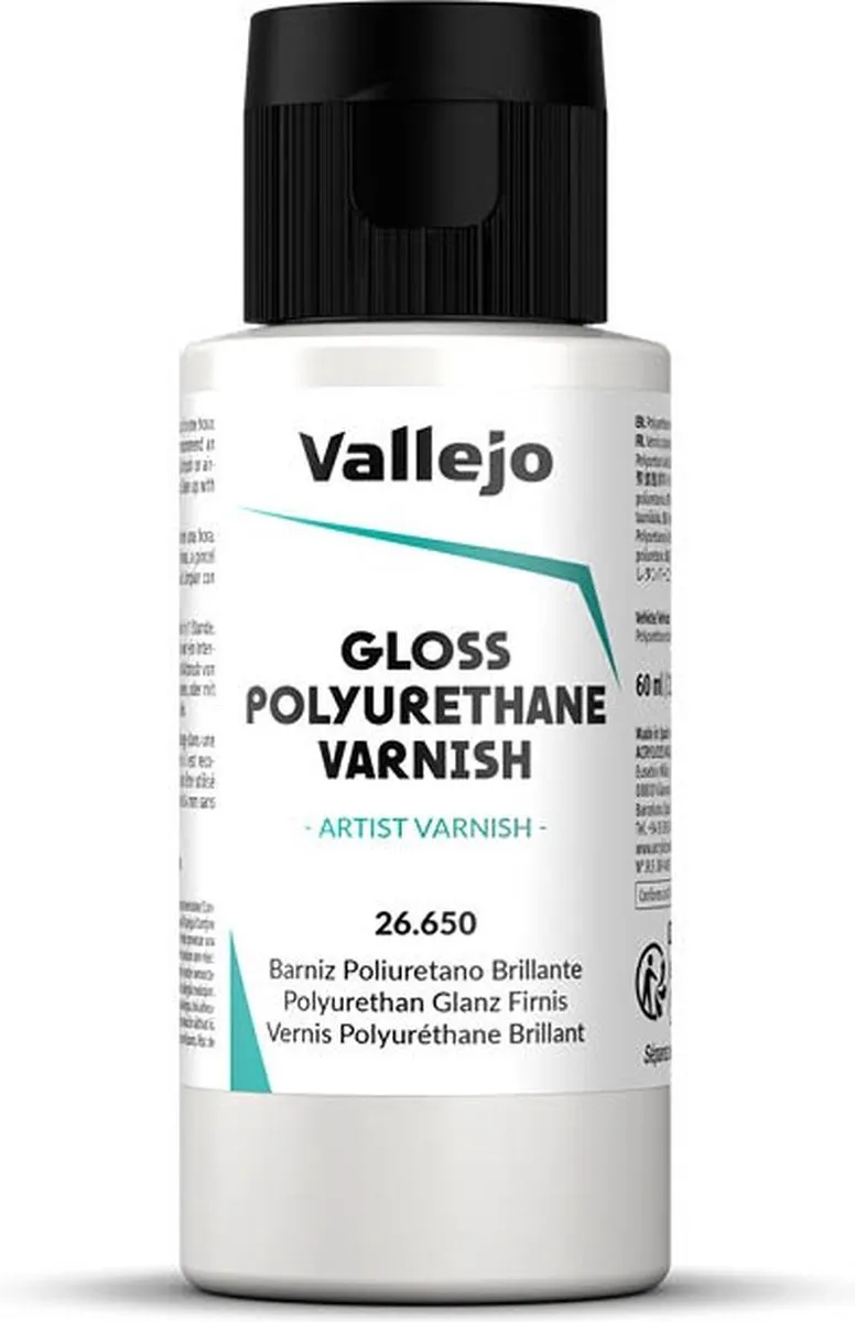 Vallejo Hobbyverf 26650 Glanzend Polyurethane Vernis 60ml - Multi