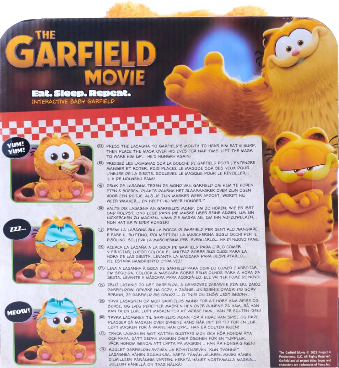 Goliath Animagic Garfield Baby Pluche - 27cm - Met geluiden - afbeelding 6 van 6