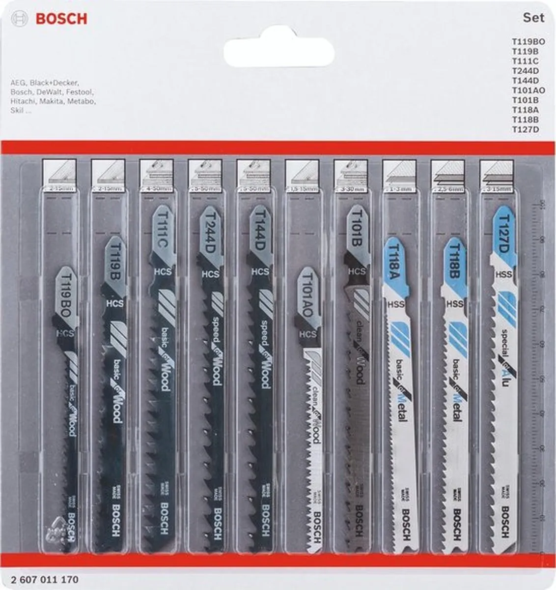 Bosch Decoupeerzaagbladen 10-delig - 2607011170