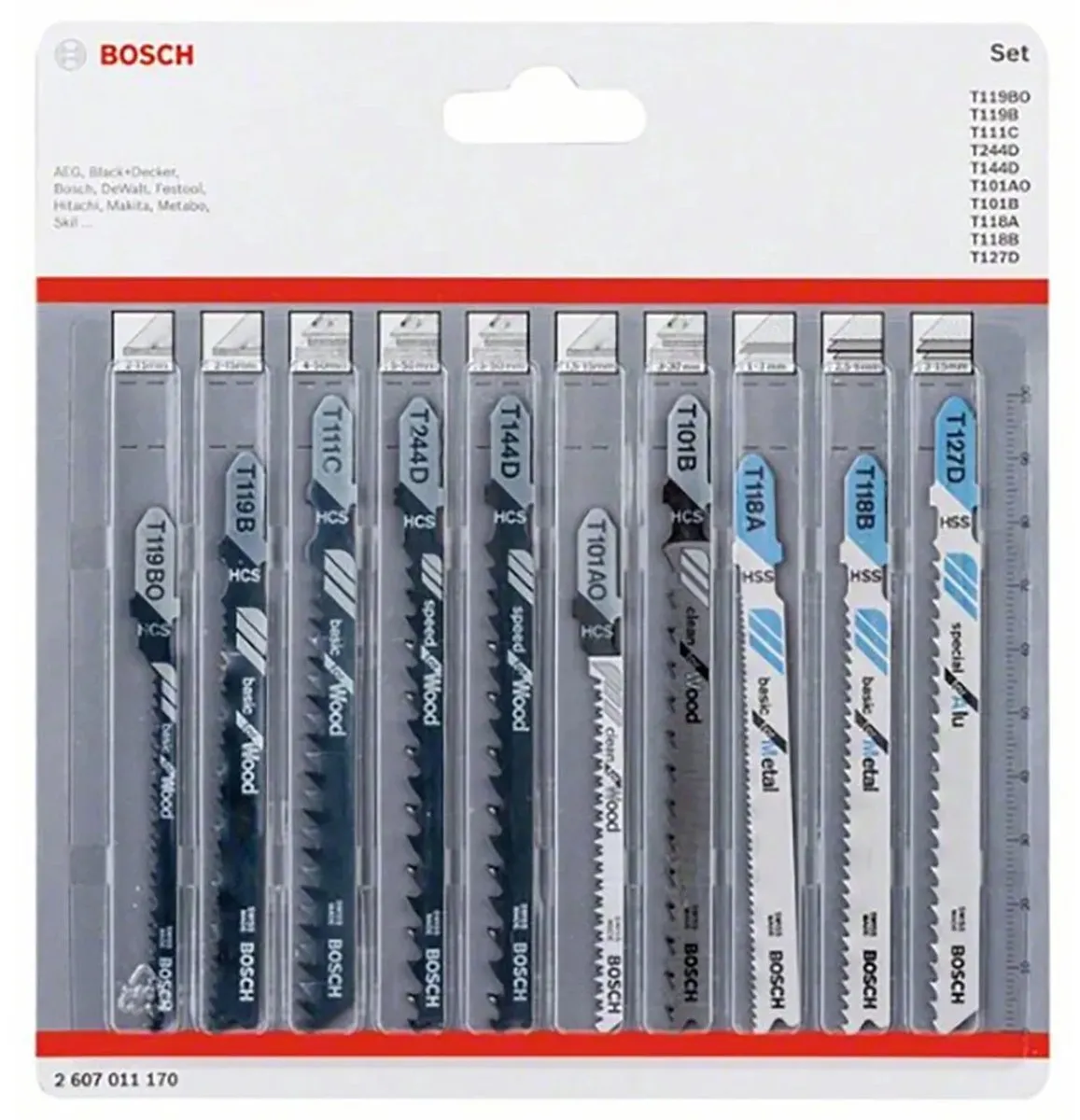 Bosch Decoupeerzaagbladen 10-delig - 2607011170