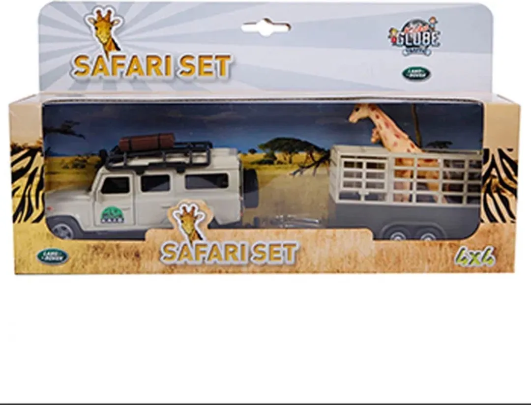 Kids Globe Die-cast Land Rover met Giraffe-trailer 521723 - Multi - afbeelding 6 van 6