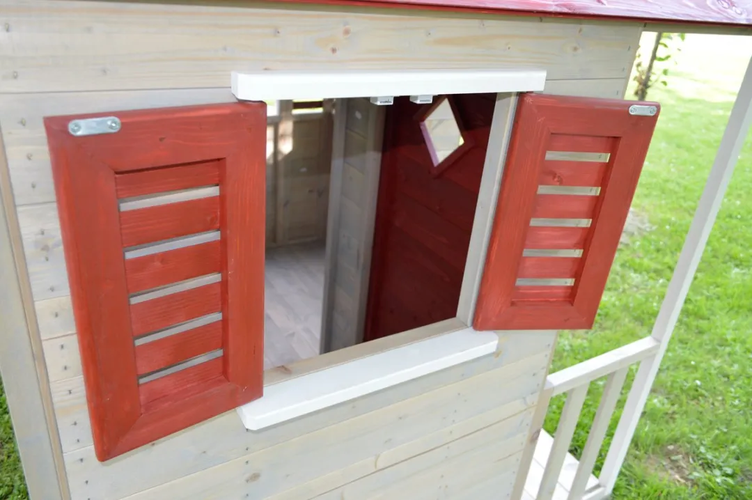 Wendi Toys Houten Speelhuis Krokodil WTM12 - 155x120x168cm - Rood