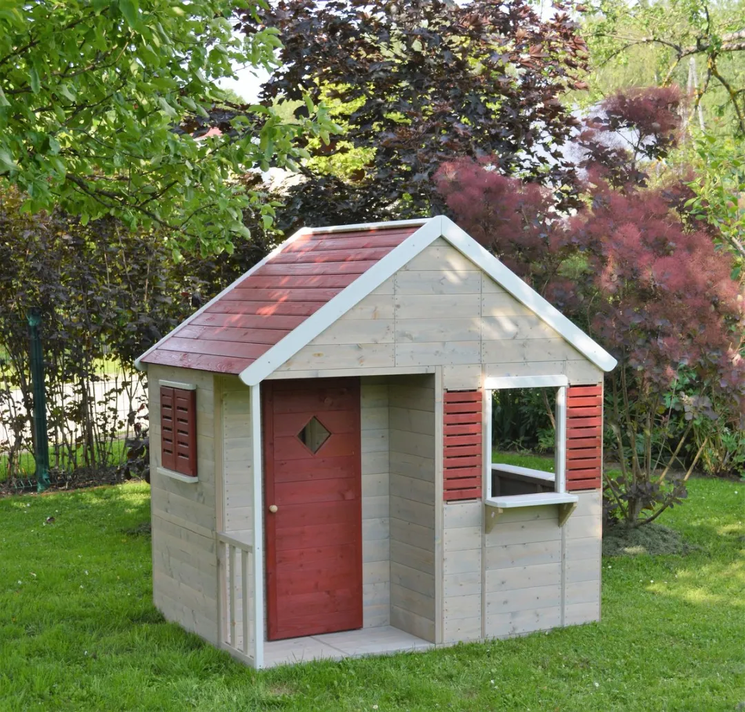 Wendi Toys Houten Speelhuis Krokodil WTM12 - 155x120x168cm - Rood