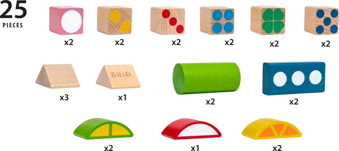 BRIO 25 Houten Blokken 30112 - Multicolor