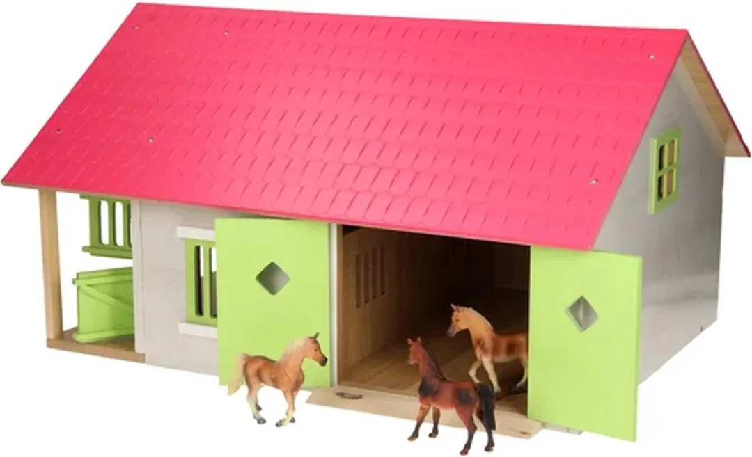 Kids GLOBE Paardenstal Roze - 1:24