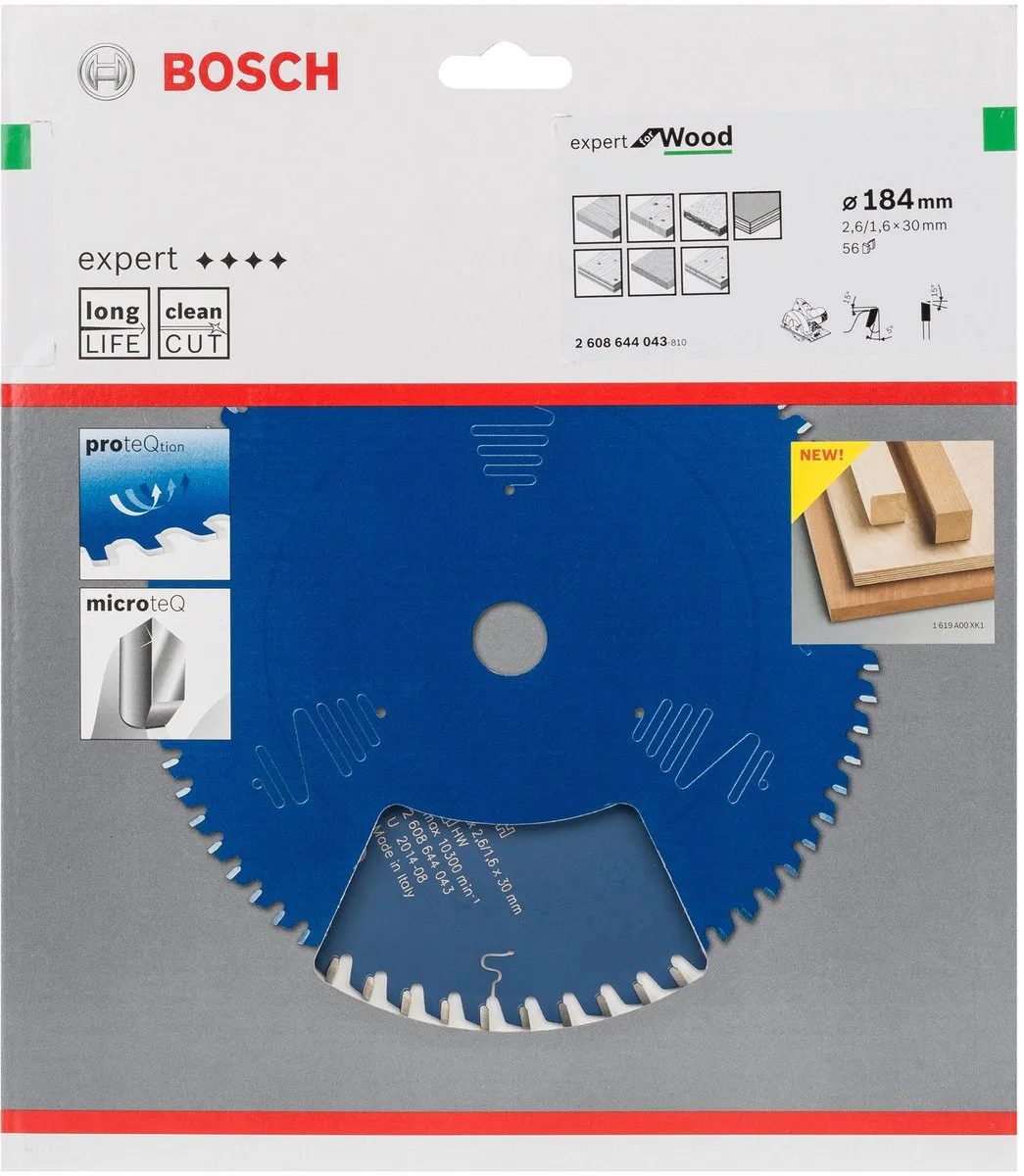 Bosch Expert for Wood Cirkelzaagblad 184mm - 56 Tanden - afbeelding 4 van 6