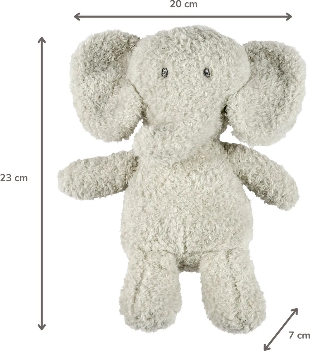 Nattou Teddy Knuffel Olifant 25cm - Grijs