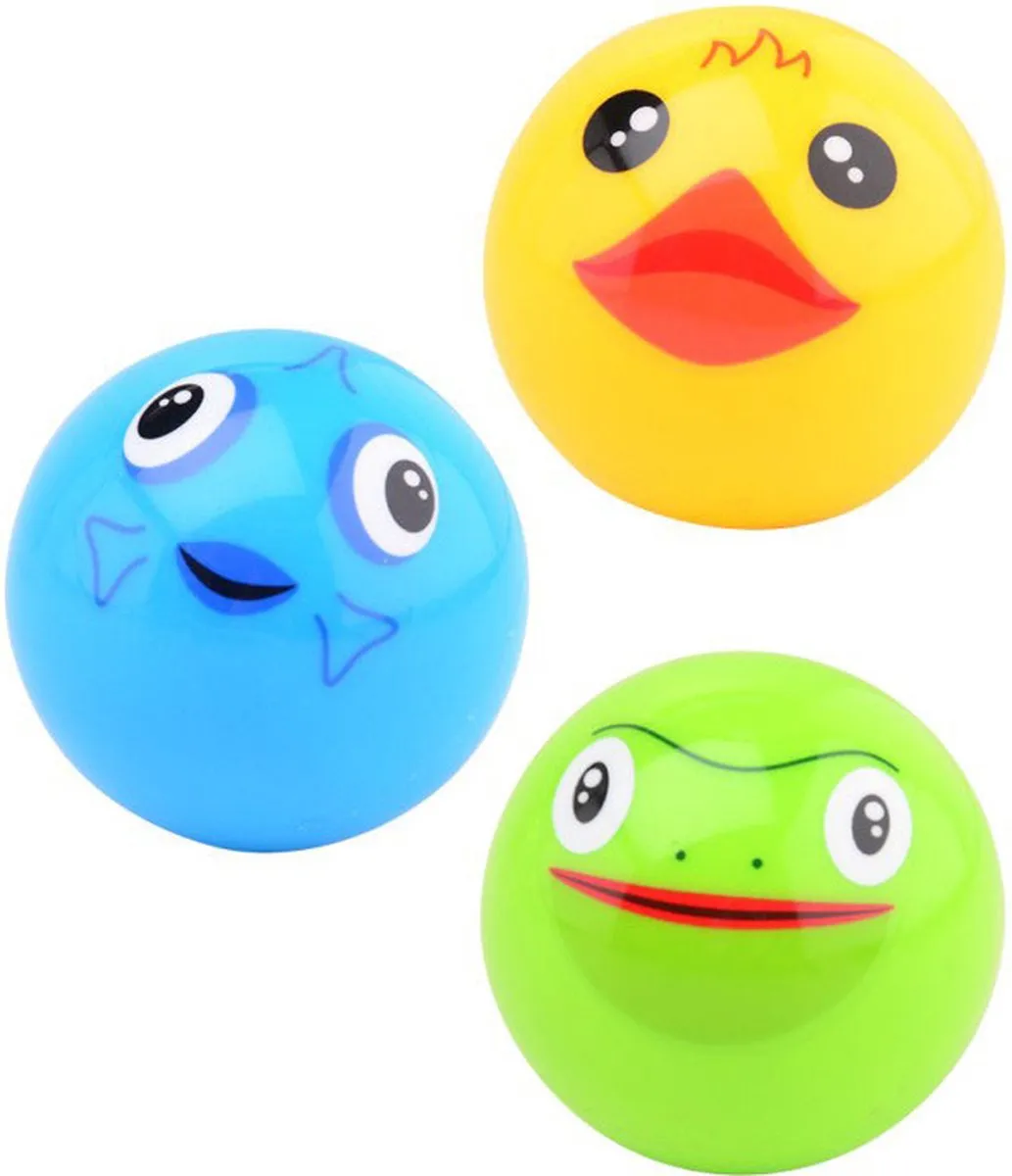 Johntoy Happy World Dieren Bad Speelballen 22277 - 3 Stuks