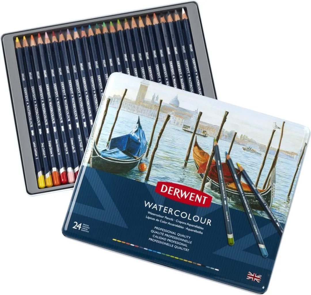 Derwent Aquarelpotloden Assorti 24 Stuks