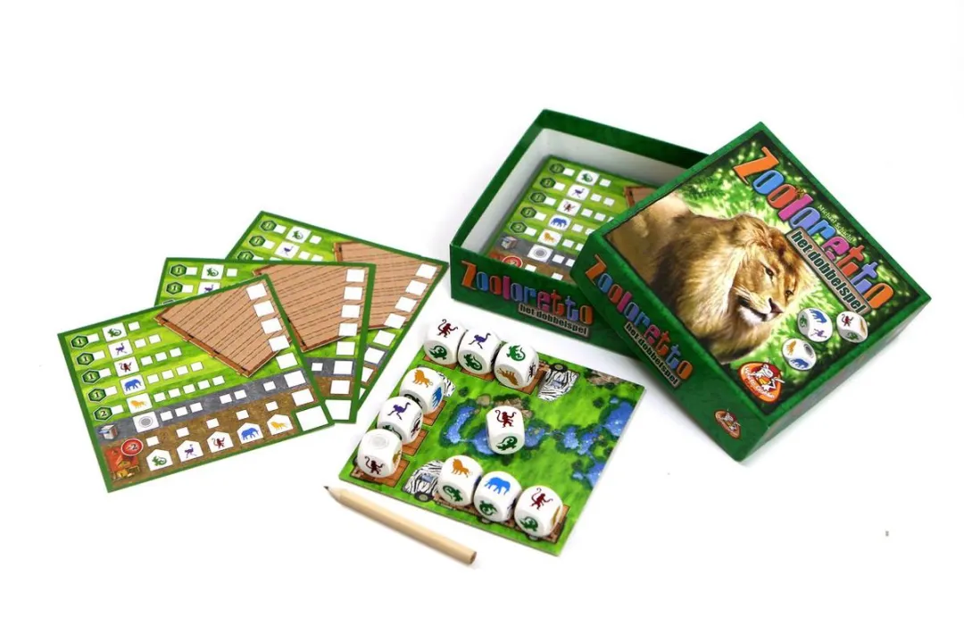 White Goblin Games Zooloretto Het Dobbelspel WGG2026 - 10 Dobbelstenen - 2-4 Spelers