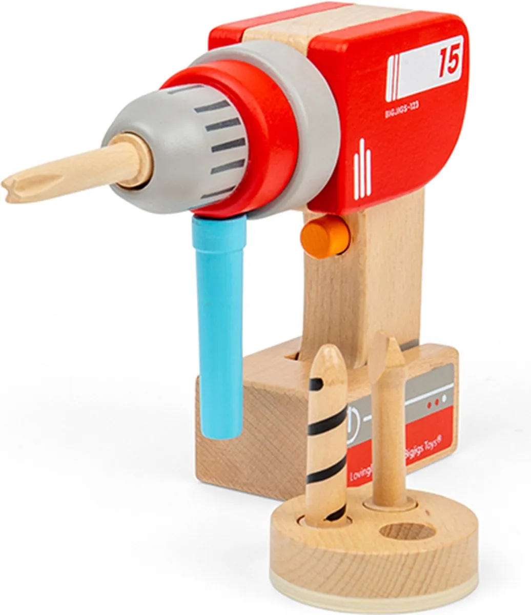 BIGJIGS Houten Boor - Multicolor