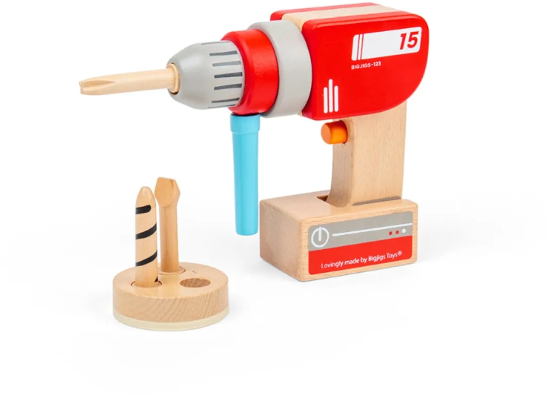 BIGJIGS Houten Boor - Multicolor