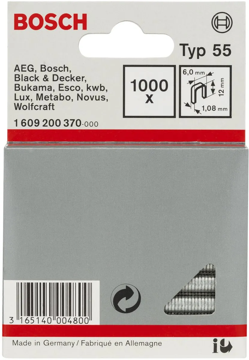 Bosch Niet met smalle rug 1609200370 - 1000 Stuks
