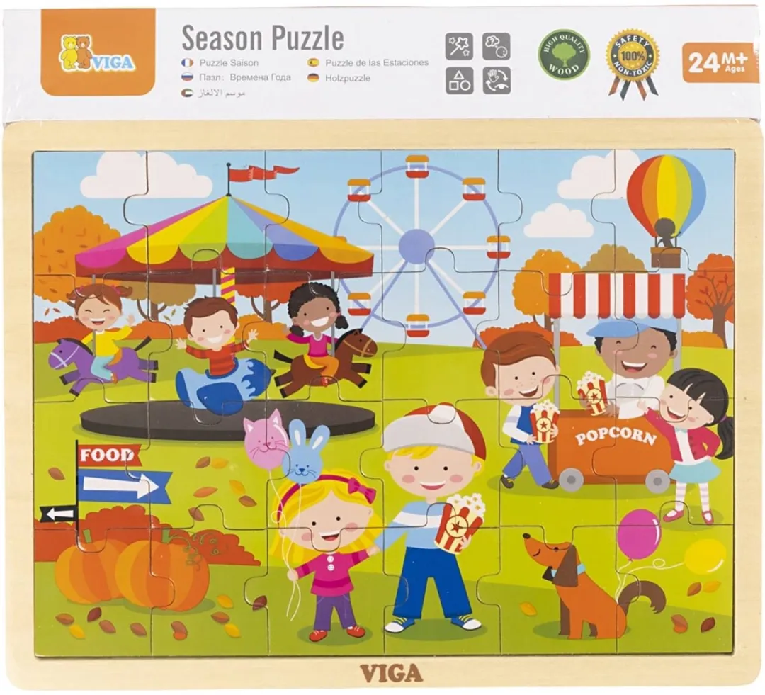 Vigatoys Kermis Puzzel 24 Stuks - Multicolor
